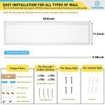 AIKVSXER 1x4 LED Flat Panel Light Surface Mount LED Ceiling Light, 5500LM 50W TRIAC 10-100% Dimmable, 3000/4000/5000k Selectable 4FT LED Kitchen Ceiling Light Fixtures for Garage/Laundry/Closet 2PACK