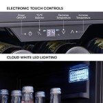 Zephyr Presrv Series 24 Inch Stainless Steel Freestanding or Built In Beverage Center 13 bottles, 84 12 oz cans (Single Zone Beverage Cooler - Outdoor)