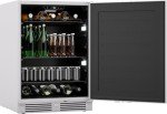 Zephyr Presrv Series 24 Inch Stainless Steel Freestanding or Built In Beverage Center 13 bottles, 84 12 oz cans (Single Zone Beverage Cooler - Outdoor)
