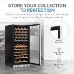 NewAir AWR-1160DB Premier Gold Series 116 Bottle Built-In Wine Cooler, Stainless Steel/Black