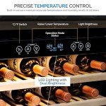 NewAir AWR-1160DB Premier Gold Series 116 Bottle Built-In Wine Cooler, Stainless Steel/Black