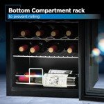 BLACK+DECKER Wine Cooler Refrigerator, Compressor Cooling 24 Bottle Wine Fridge with Blue Light & LED Display, Freestanding Wine Cooler, BD61526