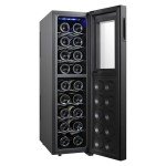 Koolatron Urban Series 18 Bottle Slim Dual Zone Wine Cooler, Thermoelectric Wine Fridge, Freestanding Wine Refrigerator for Home Bar, Kitchen, Apartment, Condo, Cottage