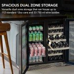 Whynter BWB-3388FDS 30″ Built-in French Door Dual Zone 33 Bottle Wine Refrigerator, One Size, Stainless Steel