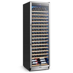 Tylza Wine Fridge 24 Inch, 189 Bottles Large Wine Cooler Refrigerator, Built-in or Freestanding Tall Wine Cooler with Upgraded Compressor, Low Noise, Fast Cooling and Intelligent Temperature Memory