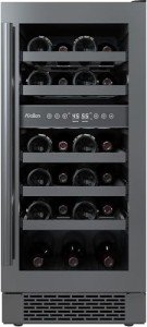 Avallon AWC151DBLSS 15 Inch Wide 23 Bottle Capacity Free Standing Wine Cooler with LED Lighting and Double Pane Glass
