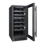 Avallon AWC151DBLSS 15 Inch Wide 23 Bottle Capacity Free Standing Wine Cooler with LED Lighting and Double Pane Glass
