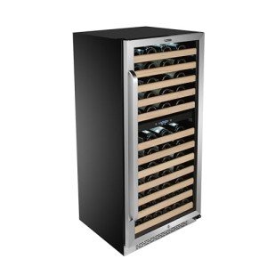 Whynter BWR-0922DZ 92 Built-in or Freestanding Stainless Steel Dual Zone Compressor Large Capacity Wine Refrigerator Rack for Open LED Display, Dark Grey-92 Bottle, Dark Grey