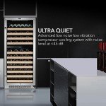 Whynter BWR-0922DZ 92 Built-in or Freestanding Stainless Steel Dual Zone Compressor Large Capacity Wine Refrigerator Rack for Open LED Display, Dark Grey-92 Bottle, Dark Grey