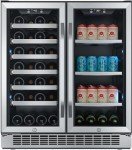 EdgeStar CWB2886FD 30-Inch Built-in Wine and Beverage Cooler with French Doors