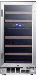 EdgeStar CWR263DZ 15 Inch Wide 23 Bottle Built-In Wine Cooler with Dual Cooling Zones