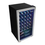 Danby DWC036A1BSSDB-6 3.3 Cu. Ft. Free Standing Wine Cooler, Holds 36 Bottles, Single Zone Fridge with Glass Door-Chiller for Kitchen, Home Bar, Stainless Steel
