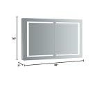 Fresca Spazio 48" Wide x 30" Tall Bathroom Medicine Cabinet w/LED Lighting & Defogger