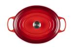 Le Creuset Enameled Cast Iron Signature Oval Dutch Oven, 9.5 qt., Cerise