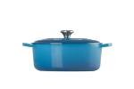 Le Creuset Enameled Dutch Oven Cast Iron Signature Oval Casserole, 29cm, 5 Qt, Marseille