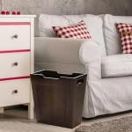 TOPZEA Bamboo Waste Basket, Rectangular Narrow Trash Can with Handles, Natural Wooden Wastebasket Small Garbage Can Slim Trash Can for Bathroom, Bedroom, Kitchen, Craft Room, Office, RVs, 10.5"x6"x11"
