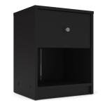 Home Square 3pc Set of Engineered Wood Black 3Drawer Chest 6Drawer Dresser & Nightstand