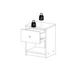 Home Square 3pc Set of Engineered Wood Black 3Drawer Chest 6Drawer Dresser & Nightstand