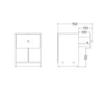 Home Square 3pc Set of Engineered Wood Black 3Drawer Chest 6Drawer Dresser & Nightstand