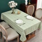 Zobesta Linen Sage Tablecloth Green Cotton Table Clothes for Rectangle Tables, Heavy Duty Washable Farmhouse Soft Boho Tablecloth for Kitchen Dinning Party (Sage Green, 53 x 70 Inch)