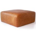 Sequoia Ottoman in Cognac Tan Italian Leather