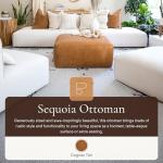 Sequoia Ottoman in Cognac Tan Italian Leather