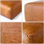 Sequoia Ottoman in Cognac Tan Italian Leather