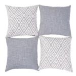 Stylish 4-Piece Throw Pillow Cover Set, 18"×18