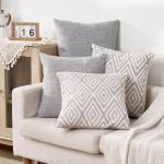 Stylish 4-Piece Throw Pillow Cover Set, 18"×18