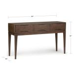 Harper Solid Hardwood Console Table - Walnut Brown