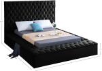Bliss Collection Modern Velvet Queen Bed with Storage