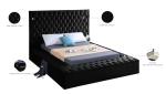 Bliss Collection Modern Velvet Queen Bed with Storage