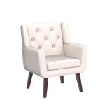 Mid-Century Modern Button-Tufted Accent Chair