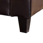 Keiko Brown Leather Storage Bench by Christopher Knight