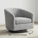 Pebble Grey Swivel Accent Chair for Living Room