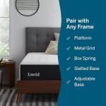 LUCID 12 Inch Queen Gel Memory Foam Mattress