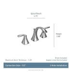 Moen Voss Chrome Widespread Bathroom Faucet