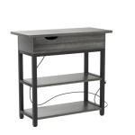 USB Charging Side Table Set for Small Spaces