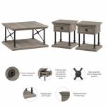 Coliseum Square Coffee Table in Driftwood Gray