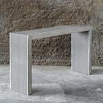 60 Inch Aerina Console Table in Aged White/Gray