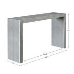 60 Inch Aerina Console Table in Aged White/Gray
