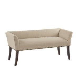 Madison Park Tufted Entryway Accent Bench, Tan