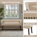 Madison Park Tufted Entryway Accent Bench, Tan