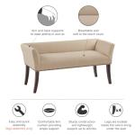 Madison Park Tufted Entryway Accent Bench, Tan
