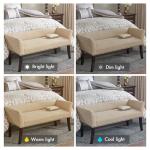 Madison Park Tufted Entryway Accent Bench, Tan