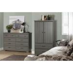 Gray Maple Versa 2-Door Armoire with Drawers