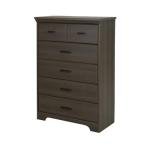 Gray Maple Versa 2-Door Armoire with Drawers