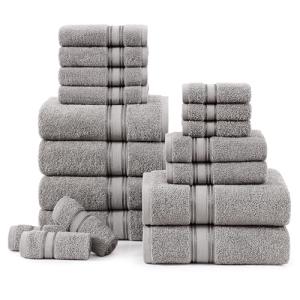 Space Grey 18-Piece Cotton Towel Set