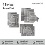 Space Grey 18-Piece Cotton Towel Set