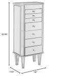 Silver Mirrored Jewelry Armoire by SEI Furniture